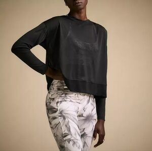 CALIA Women's Exhale Black  Long Sleeve Pleated Shirt Size Small